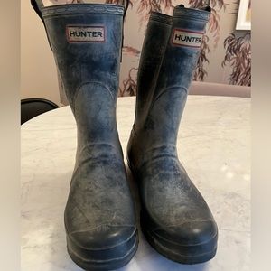 Hunter Boots dusty blue rubber